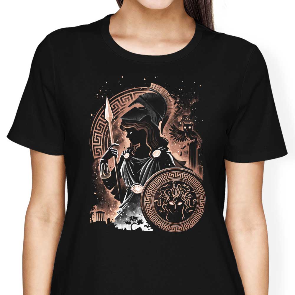 Goddess of Wisdom, Arts, and War Women's Apparel - Adult & Kids T-Shirts, Sweatshirts & Hoodies apparel design preview 1