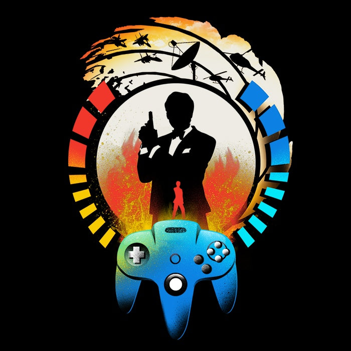Golden Gun 64 - Adult & Kids T-Shirts, Sweatshirts & Hoodies apparel design preview 2