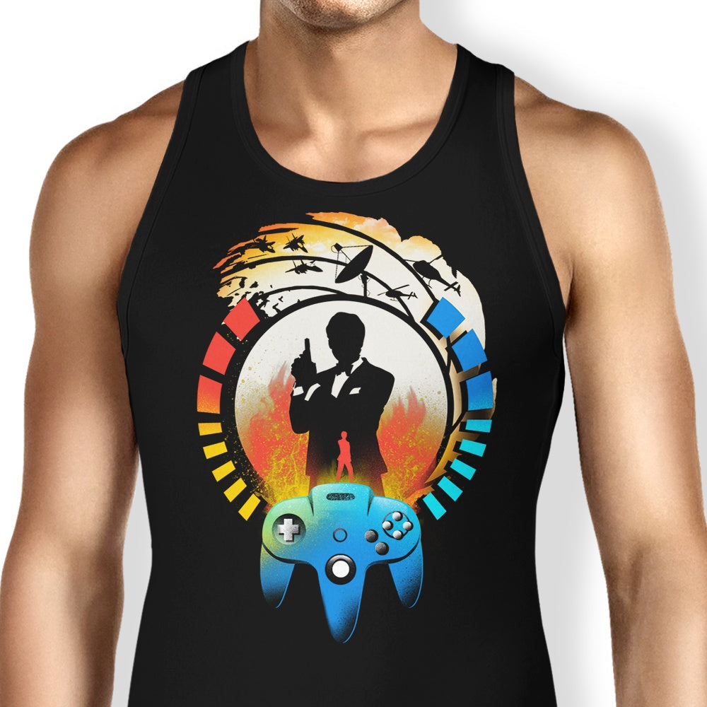 Golden Gun 64 Tank Top - Adult & Kids T-Shirts, Sweatshirts & Hoodies apparel design preview 1
