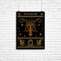 Golden Kraken Sweater Poster - Adult & Kids T-Shirts, Sweatshirts & Hoodies apparel design preview 1