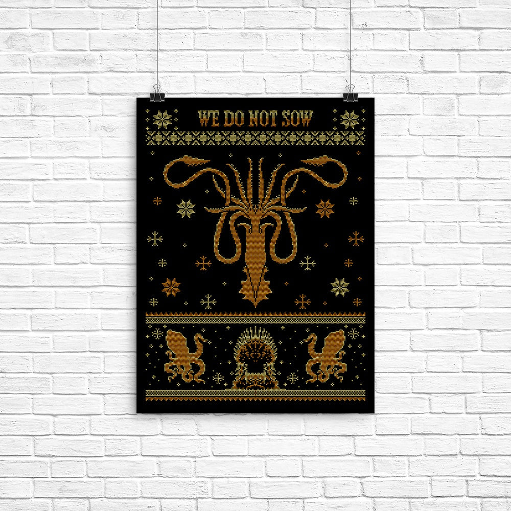 Golden Kraken Sweater Poster - Adult & Kids T-Shirts, Sweatshirts & Hoodies apparel design preview 1