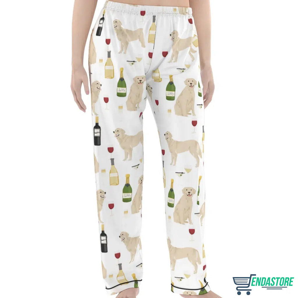 Golden Retriever Christmas Satin Pajama Set product image 2