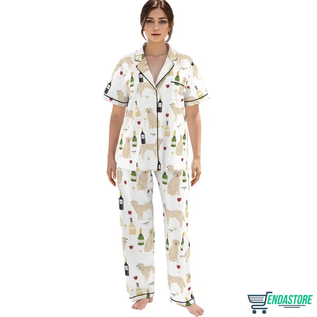 Golden Retriever Christmas Satin Pajama Set product image 4