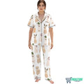 Golden Retriever Christmas Satin Pajama Set long product image 2