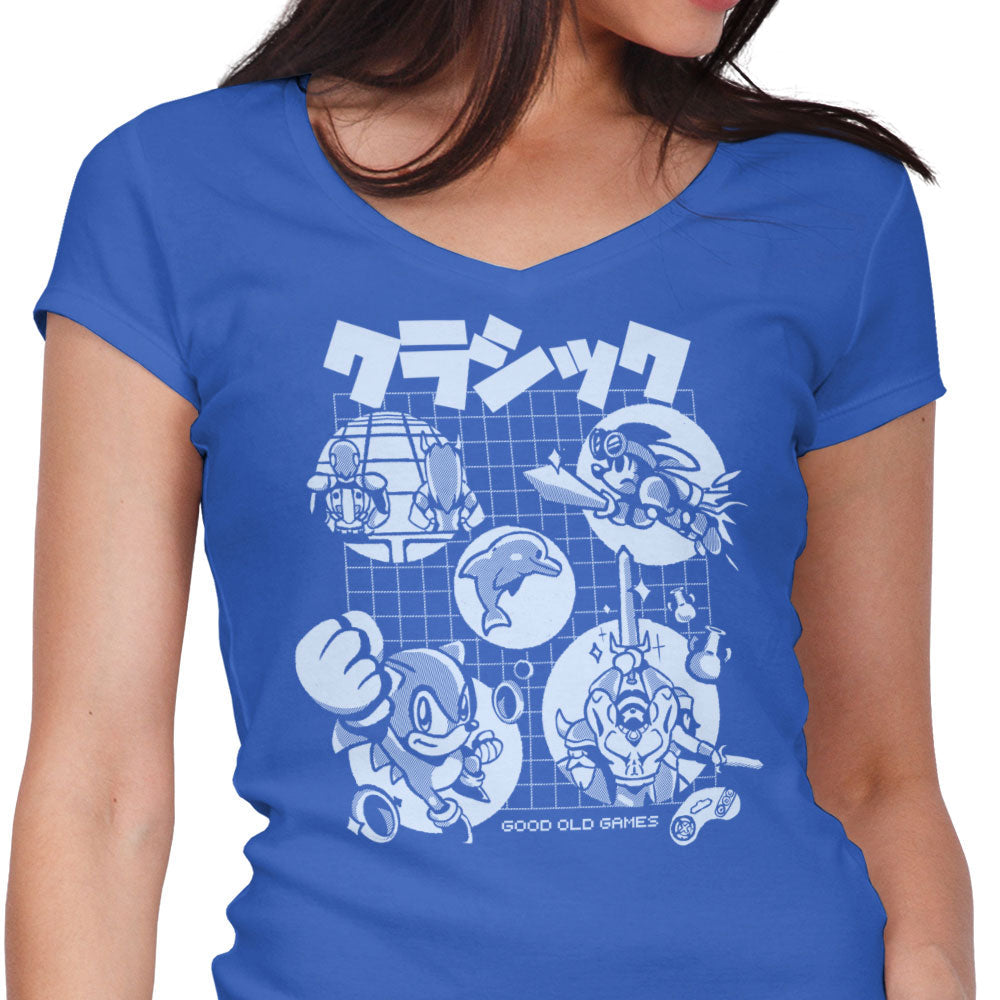 Good Old Mega Women's V-Neck - Adult & Kids T-Shirts, Sweatshirts & Hoodies apparel design preview 1