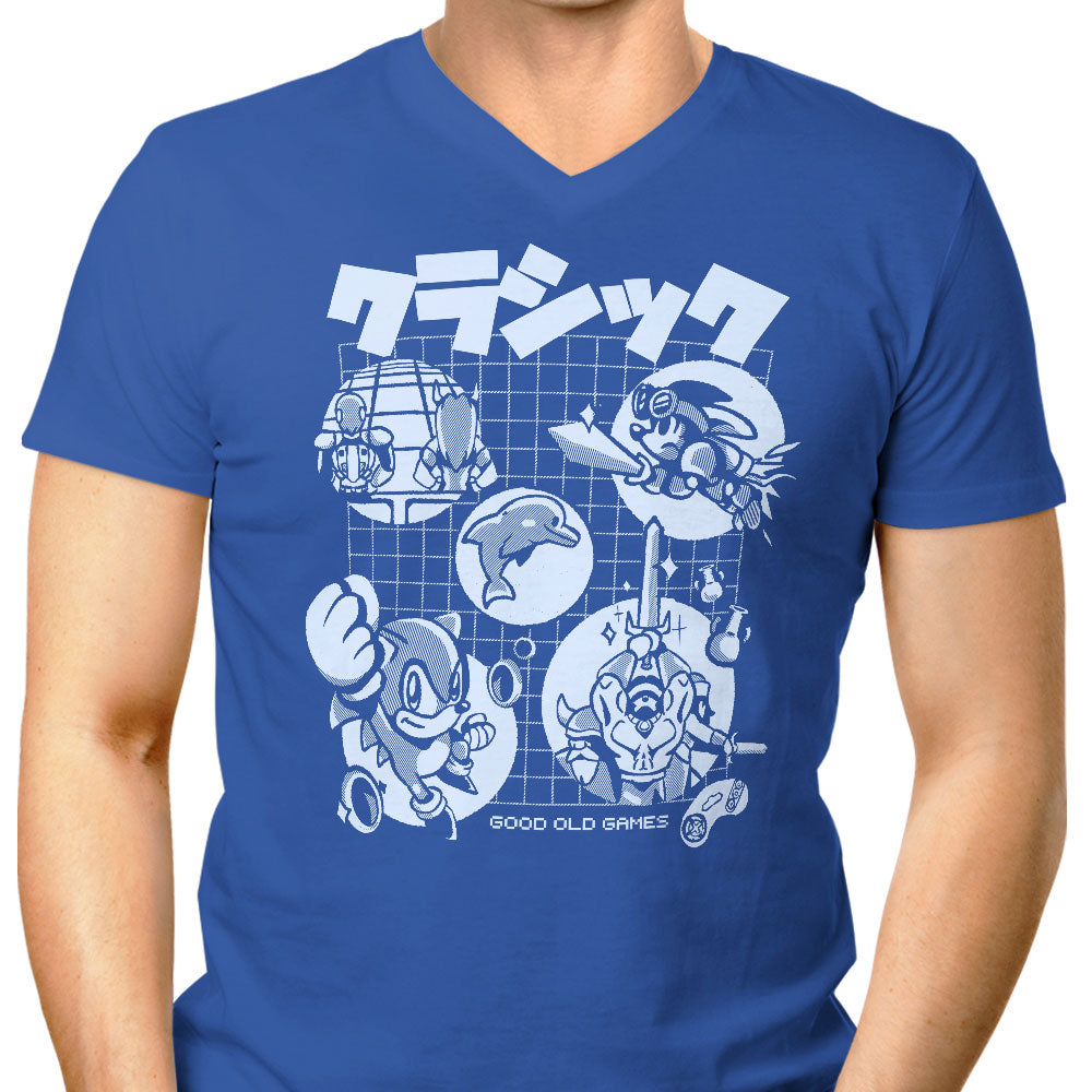 Good Old Mega Men's V-Neck - Adult & Kids T-Shirts, Sweatshirts & Hoodies apparel design preview 1