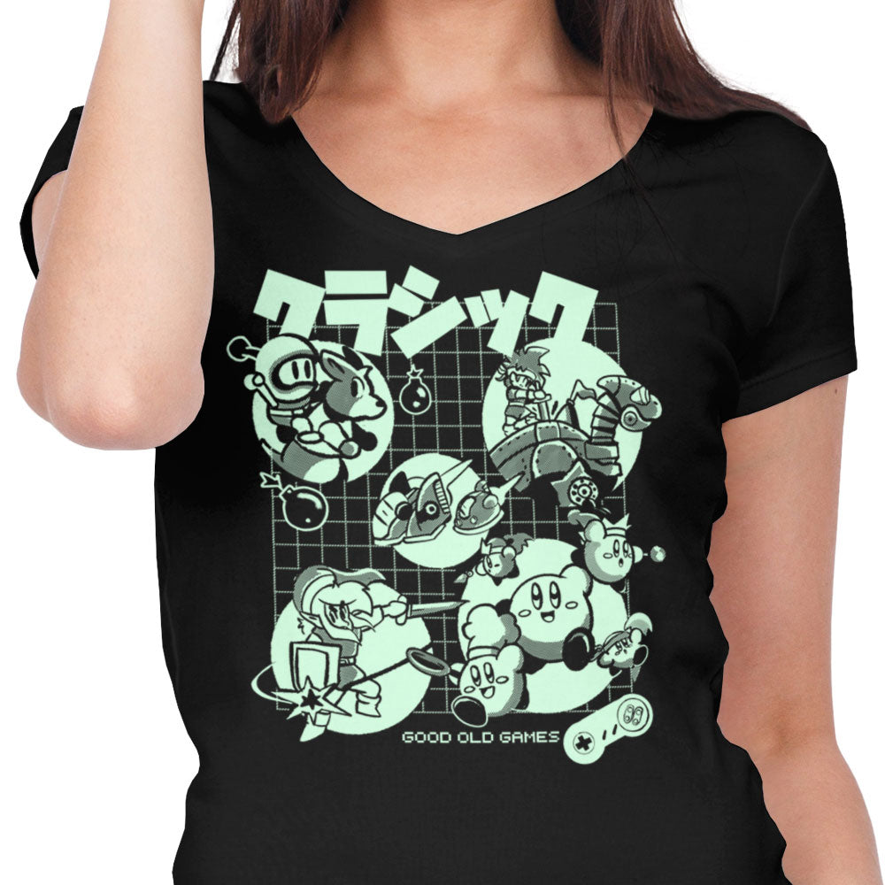 Good Old Super Women's V-Neck - Adult & Kids T-Shirts, Sweatshirts & Hoodies apparel design preview 2