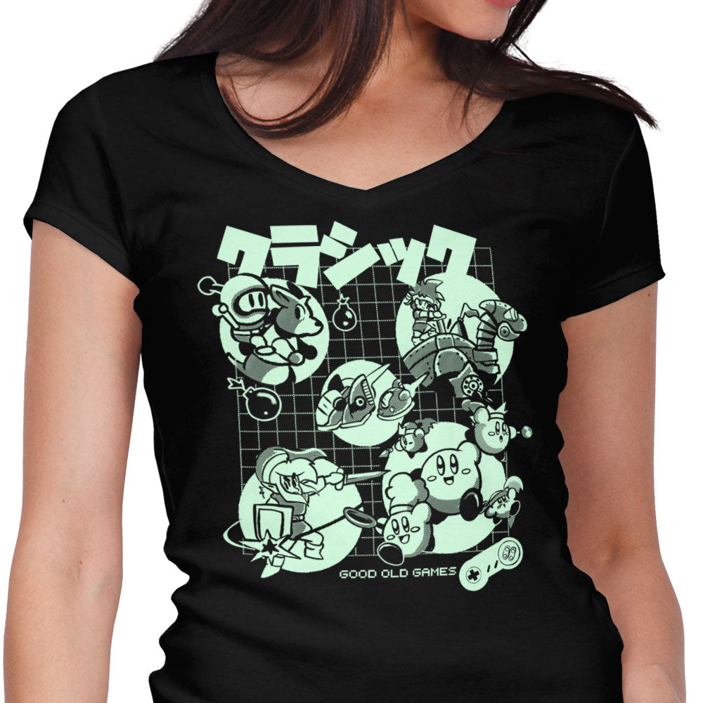 Good Old Super Women's V-Neck - Adult & Kids T-Shirts, Sweatshirts & Hoodies apparel design preview 1