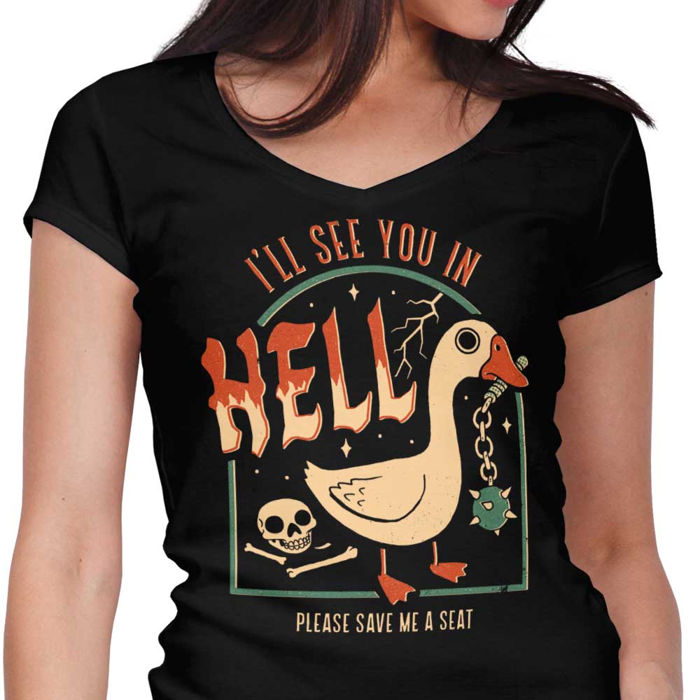 Goose Warning Women's V-Neck - Adult & Kids T-Shirts, Sweatshirts & Hoodies apparel design preview 1