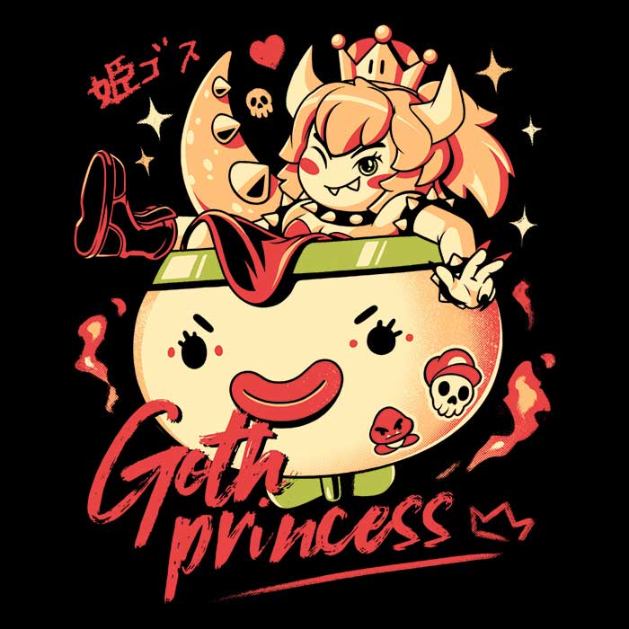 Goth Princess - Adult & Kids T-Shirts, Sweatshirts & Hoodies apparel design preview 2