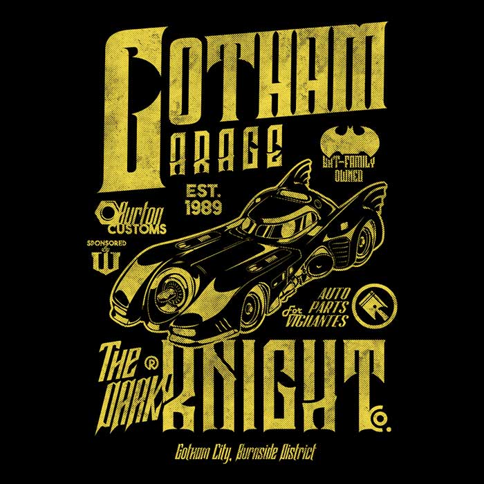 Gotham Garage Men's V-Neck - Adult & Kids T-Shirts, Sweatshirts & Hoodies apparel design preview 2