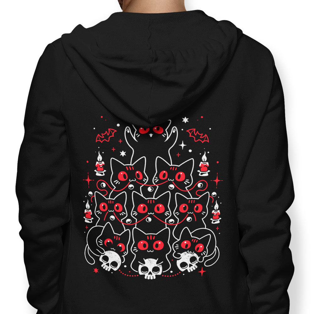 Gothic Christmas Kittens - Adult & Kids T-Shirts, Sweatshirts & Hoodies apparel design preview 1