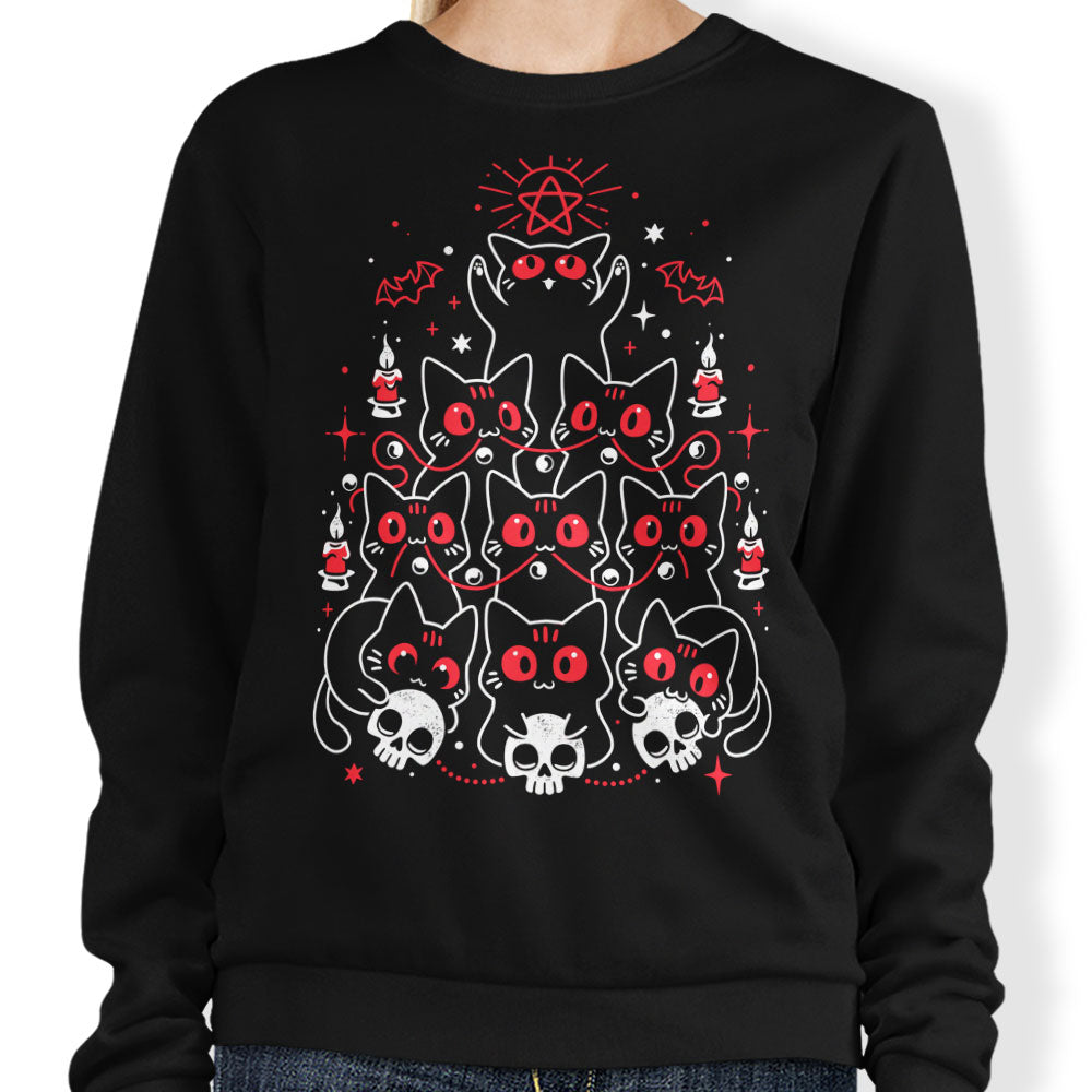 Gothic Christmas Kittens - Adult & Kids T-Shirts, Sweatshirts & Hoodies apparel design preview 1