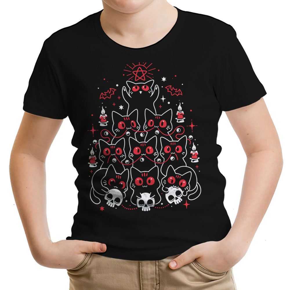 Gothic Christmas Kittens Youth Apparel - Adult & Kids T-Shirts, Sweatshirts & Hoodies apparel design preview 1
