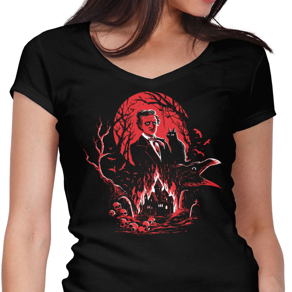 Gothic Horror Women's V-Neck - Adult & Kids T-Shirts, Sweatshirts & Hoodies apparel design preview 1