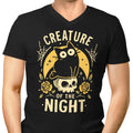 Gothic Night Cat Men's V-Neck - Adult & Kids T-Shirts, Sweatshirts & Hoodies apparel design preview 1