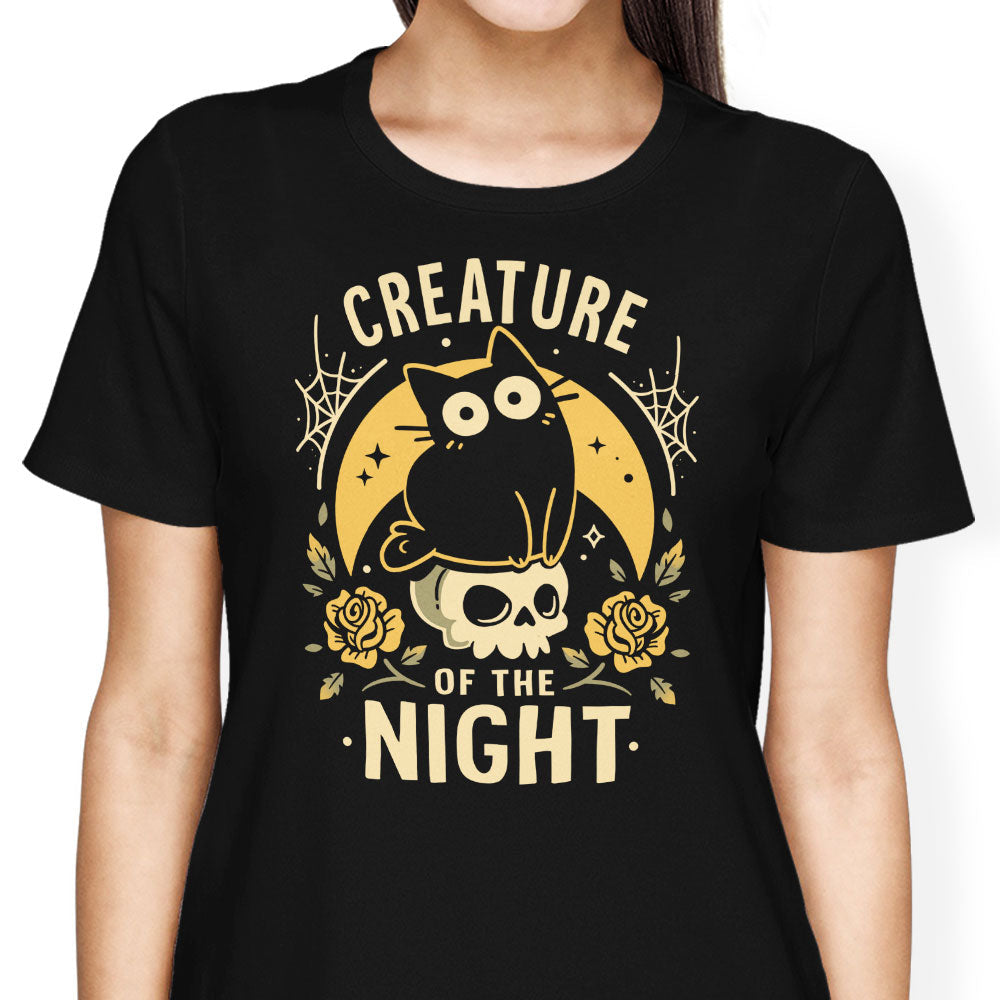 Gothic Night Cat Women's Apparel - Adult & Kids T-Shirts, Sweatshirts & Hoodies apparel design preview 1
