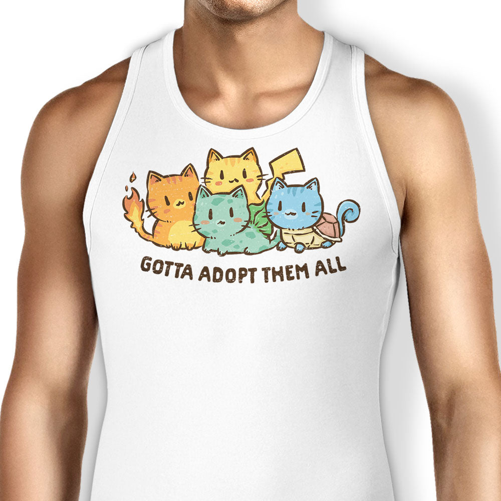 Gotta Adopt 'Em All Tank Top - Adult & Kids T-Shirts, Sweatshirts & Hoodies apparel design preview 1