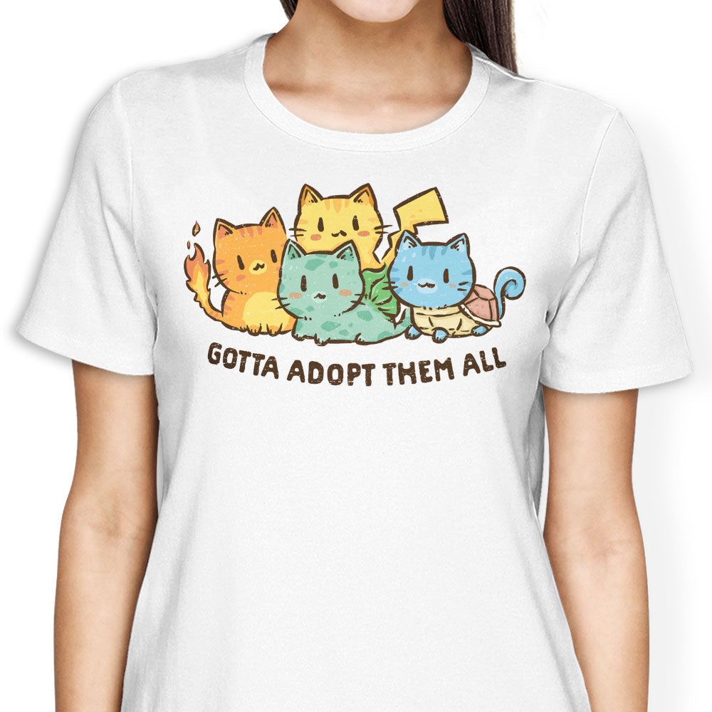 Gotta Adopt 'Em All Women's Apparel - Adult & Kids T-Shirts, Sweatshirts & Hoodies apparel design preview 2
