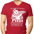 Gozer's Pizza Men's V-Neck - Adult & Kids T-Shirts, Sweatshirts & Hoodies apparel design preview 1