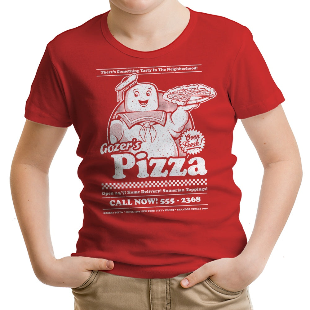 Gozer's Pizza Youth Apparel - Adult & Kids T-Shirts, Sweatshirts & Hoodies apparel design preview 1