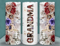 Grandma Flowers 20 oz Skinny Tumbler Cup With Straw - Adult & Kids T-Shirts, Sweatshirts & Hoodies apparel design preview 1
