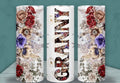 Granny Flowers 20 oz Skinny Tumbler Cup With Straw - Adult & Kids T-Shirts, Sweatshirts & Hoodies apparel design preview 1