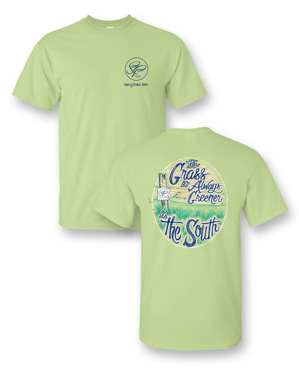 SALE Sassy Frass Grass is Always Greener in the South - Adult & Kids T-Shirts, Sweatshirts & Hoodies apparel design preview 2
