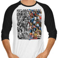 Grayscale vs. Grotesque 3/4 Sleeve Raglan - Adult & Kids T-Shirts, Sweatshirts & Hoodies apparel design preview 1