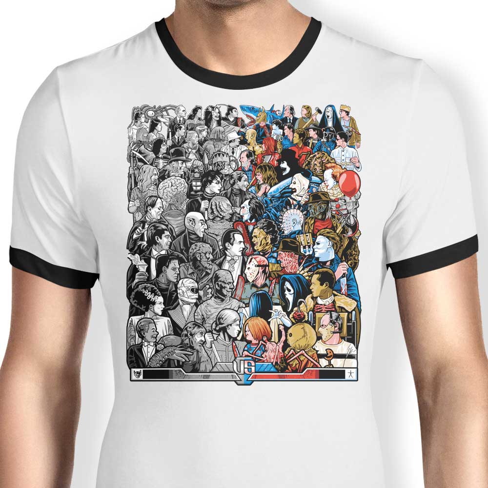 Grayscale vs. Grotesque Ringer - Adult & Kids T-Shirts, Sweatshirts & Hoodies apparel design preview 1