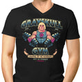 Grayskull Gym Men's V-Neck - Adult & Kids T-Shirts, Sweatshirts & Hoodies apparel design preview 1