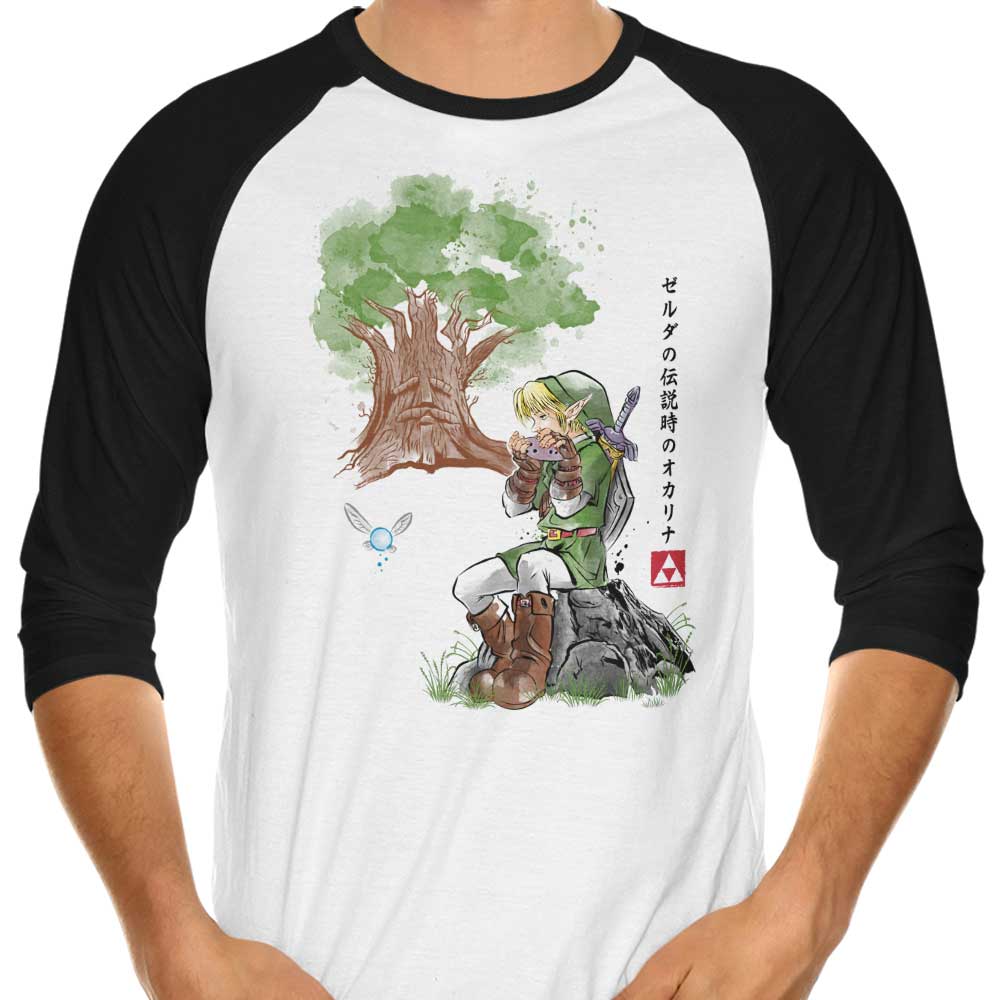 Great Deku Watercolor 3/4 Sleeve Raglan - Adult & Kids T-Shirts, Sweatshirts & Hoodies apparel design preview 1