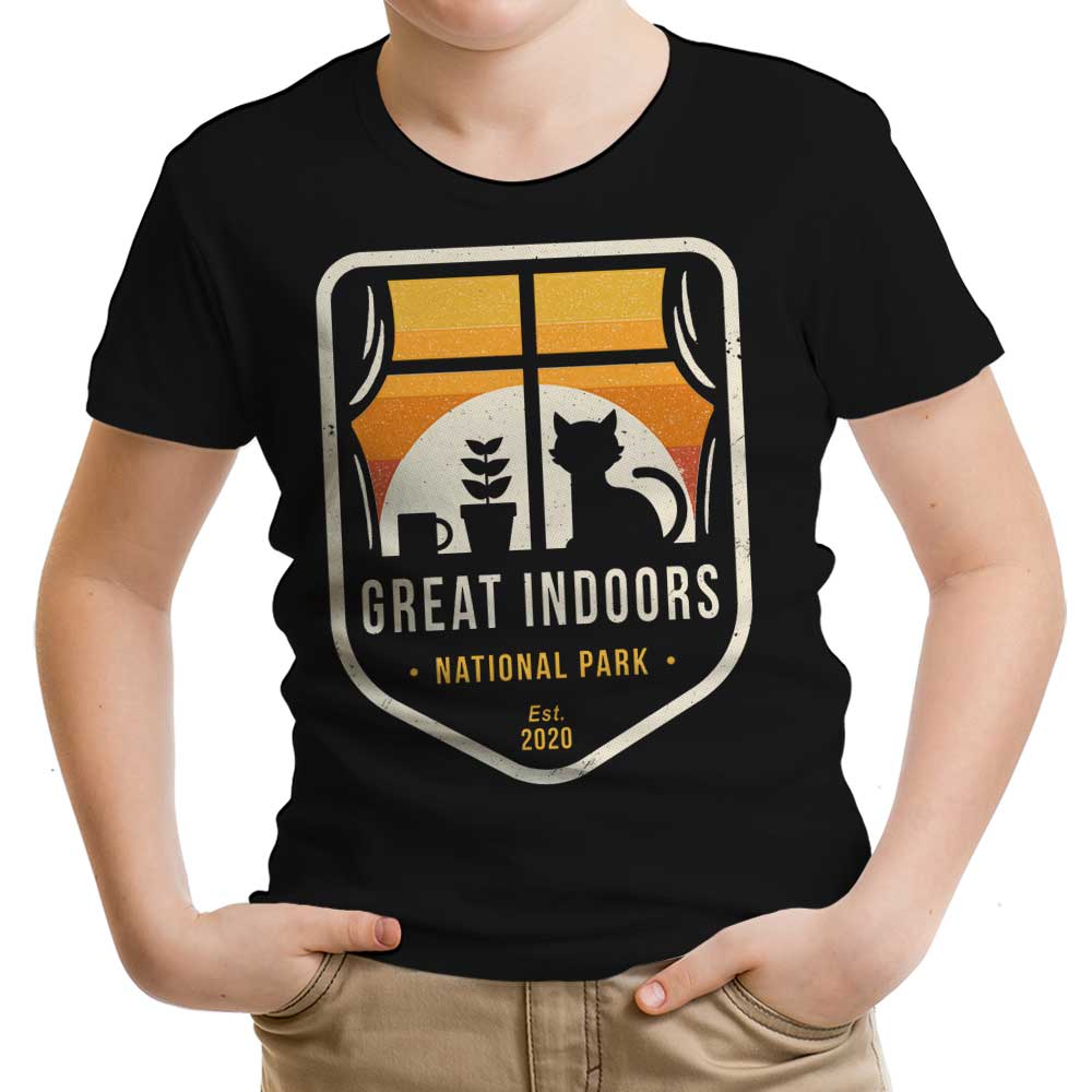 Great Indoors National Park Youth Apparel - Adult & Kids T-Shirts, Sweatshirts & Hoodies apparel design preview 1