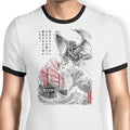 Great Old One Sumi-e Ringer - Adult & Kids T-Shirts, Sweatshirts & Hoodies apparel design preview 1
