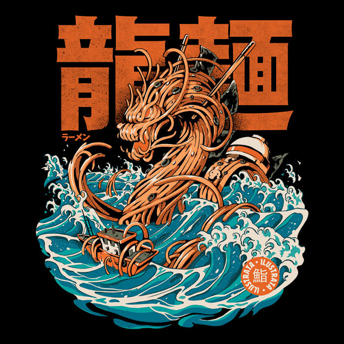 Great Ramen Dragon (Alt) Men's Apparel - Adult & Kids T-Shirts, Sweatshirts & Hoodies apparel design preview 2
