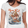 Great Ramen Off Kanagawa Women's V-Neck - Adult & Kids T-Shirts, Sweatshirts & Hoodies apparel design preview 1