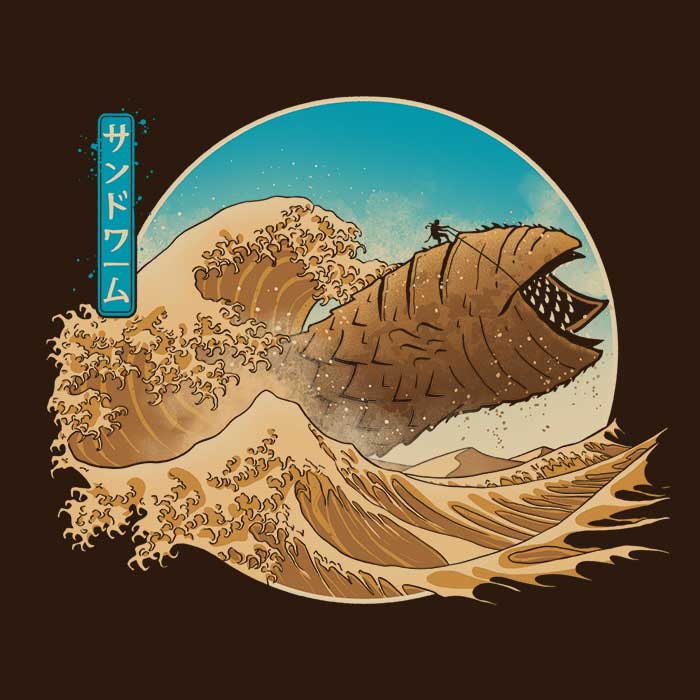 Great Wave Off Arrakis Coasters - Adult & Kids T-Shirts, Sweatshirts & Hoodies apparel design preview 1