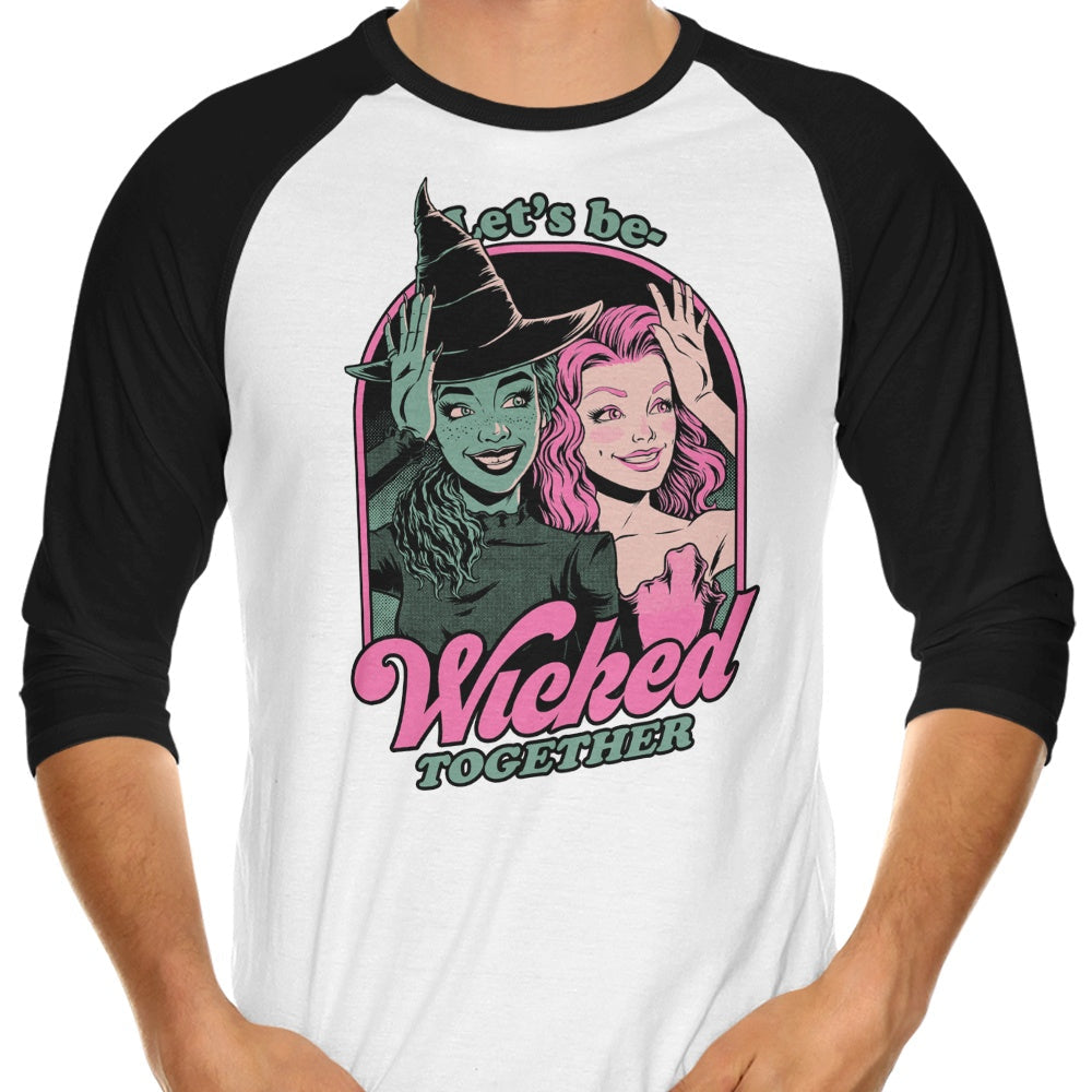 Green and Pink Witches 3/4 Sleeve Raglan - Adult & Kids T-Shirts, Sweatshirts & Hoodies apparel design preview 1
