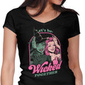 Green and Pink Witches Women's V-Neck - Adult & Kids T-Shirts, Sweatshirts & Hoodies apparel design preview 1