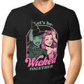 Green and Pink Witches Men's V-Neck - Adult & Kids T-Shirts, Sweatshirts & Hoodies apparel design preview 1