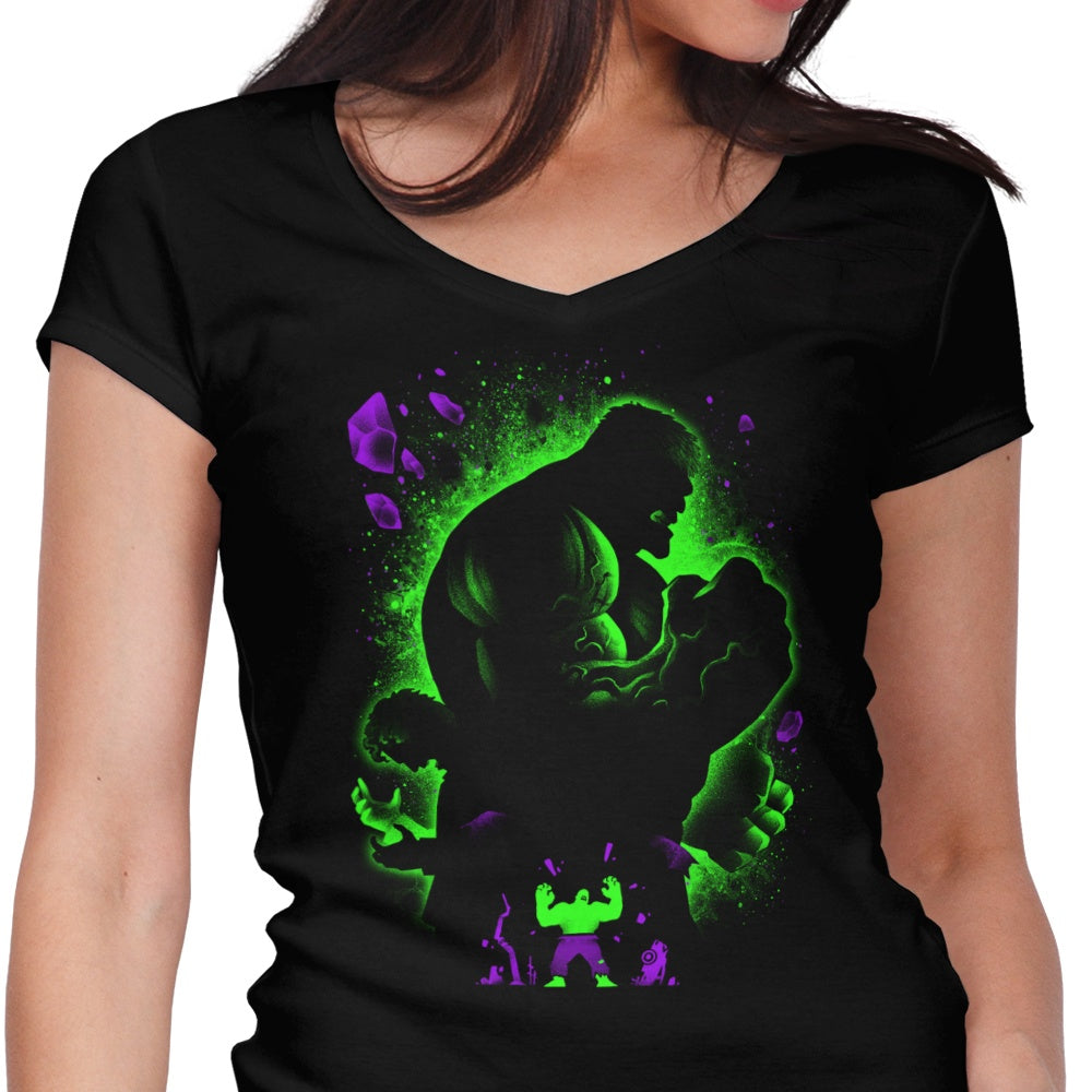 Green Monster Women's V-Neck - Adult & Kids T-Shirts, Sweatshirts & Hoodies apparel design preview 1