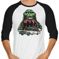 Green Slime Time 3/4 Sleeve Raglan - Adult & Kids T-Shirts, Sweatshirts & Hoodies apparel design preview 1
