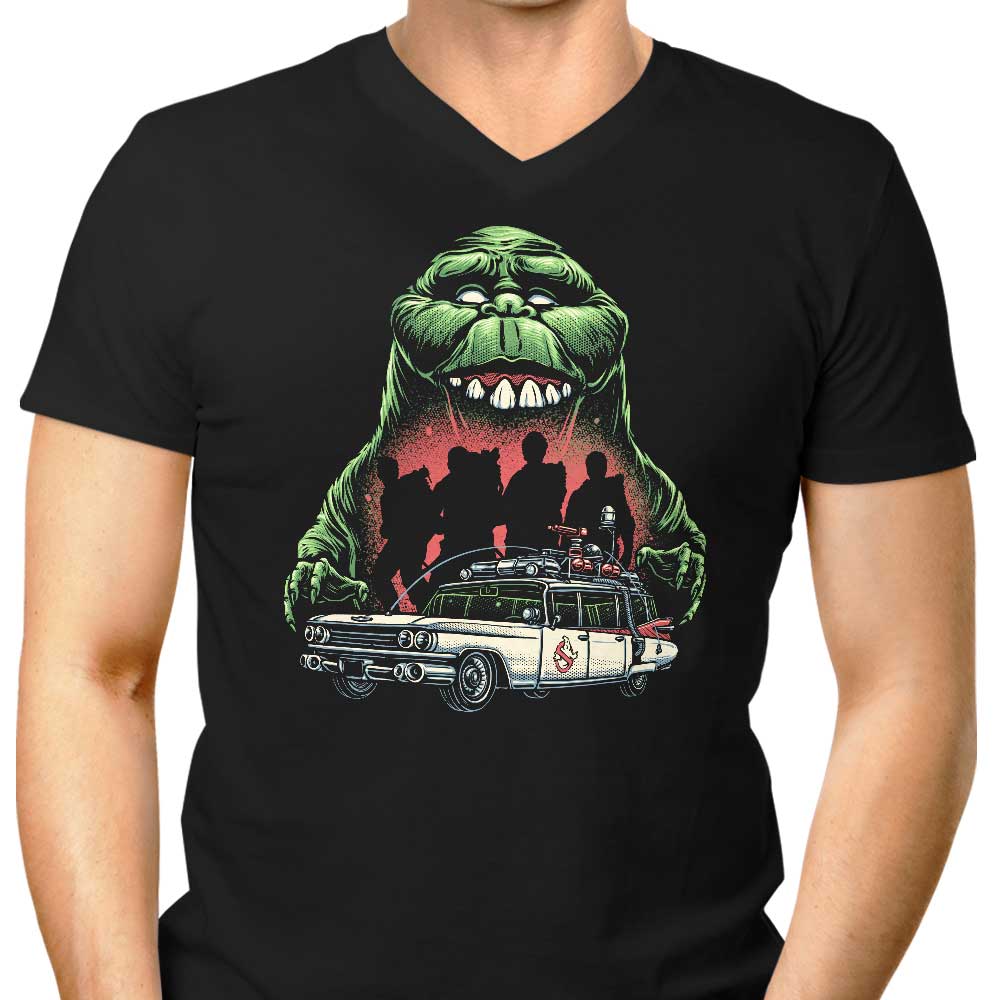 Green Slime Time Men's V-Neck - Adult & Kids T-Shirts, Sweatshirts & Hoodies apparel design preview 1