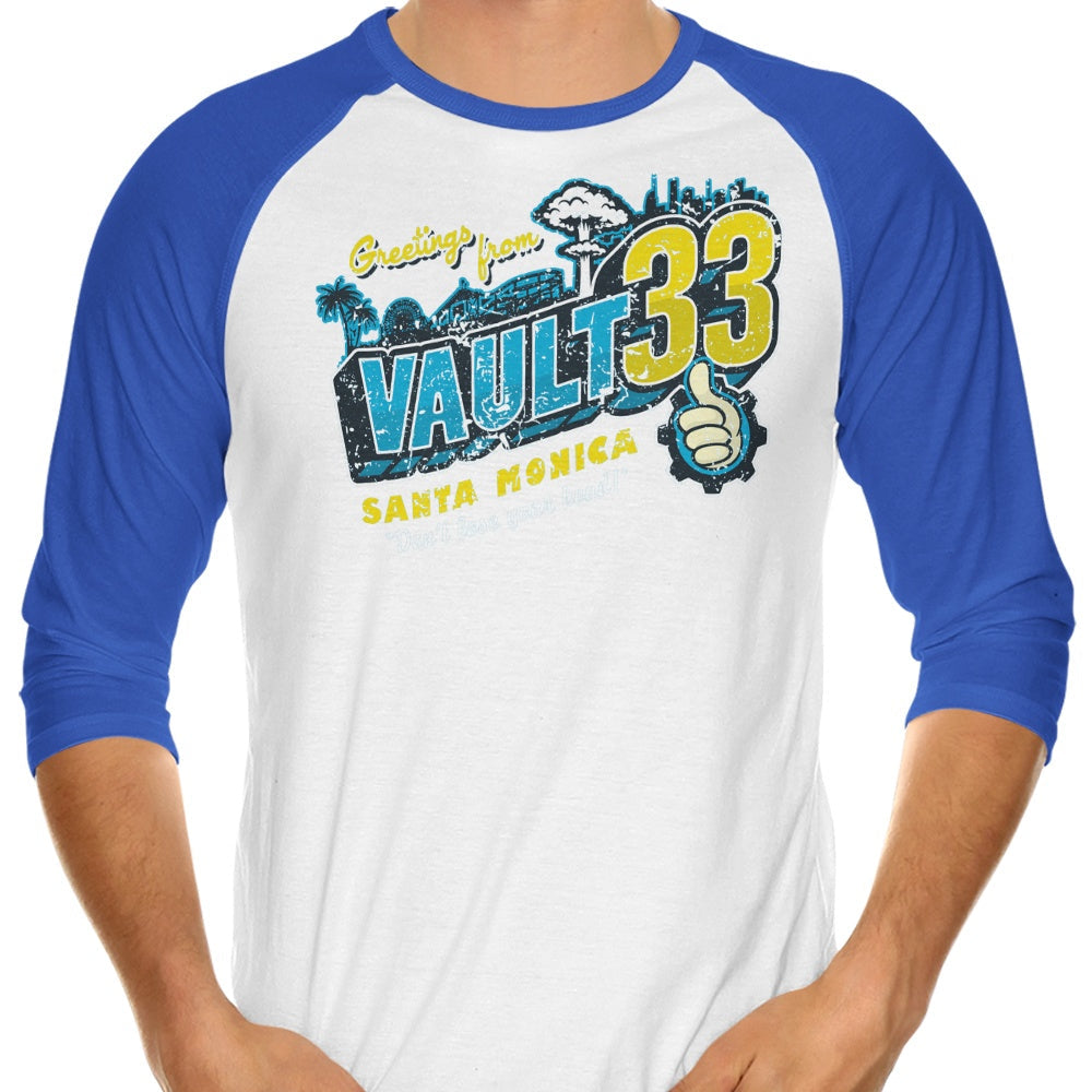 Greetings from 33 3/4 Sleeve Raglan - Adult & Kids T-Shirts, Sweatshirts & Hoodies apparel design preview 1