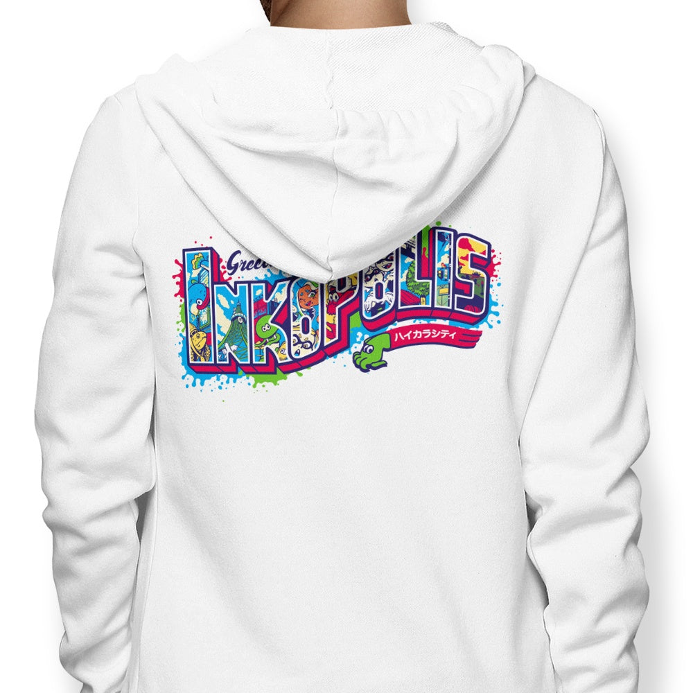 Greetings From Inkopolis - Adult & Kids T-Shirts, Sweatshirts & Hoodies apparel design preview 1
