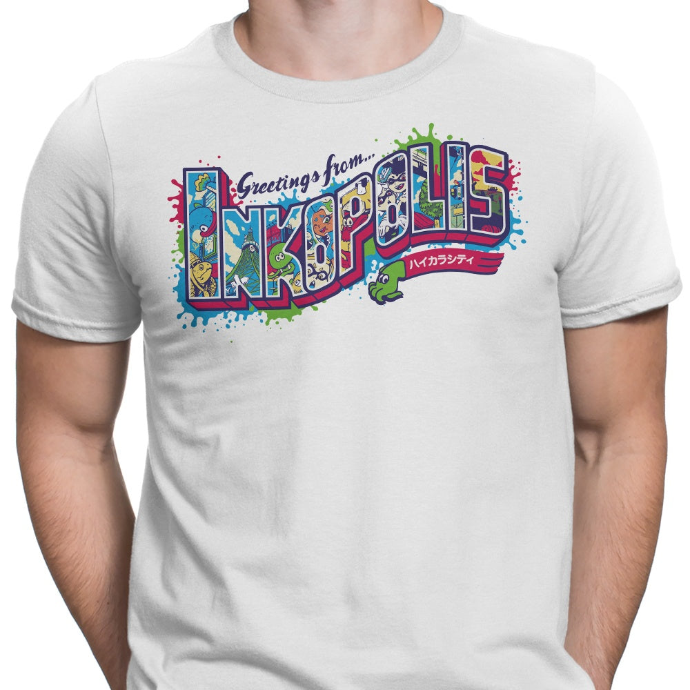 Greetings From Inkopolis Men's Apparel - Adult & Kids T-Shirts, Sweatshirts & Hoodies apparel design preview 2