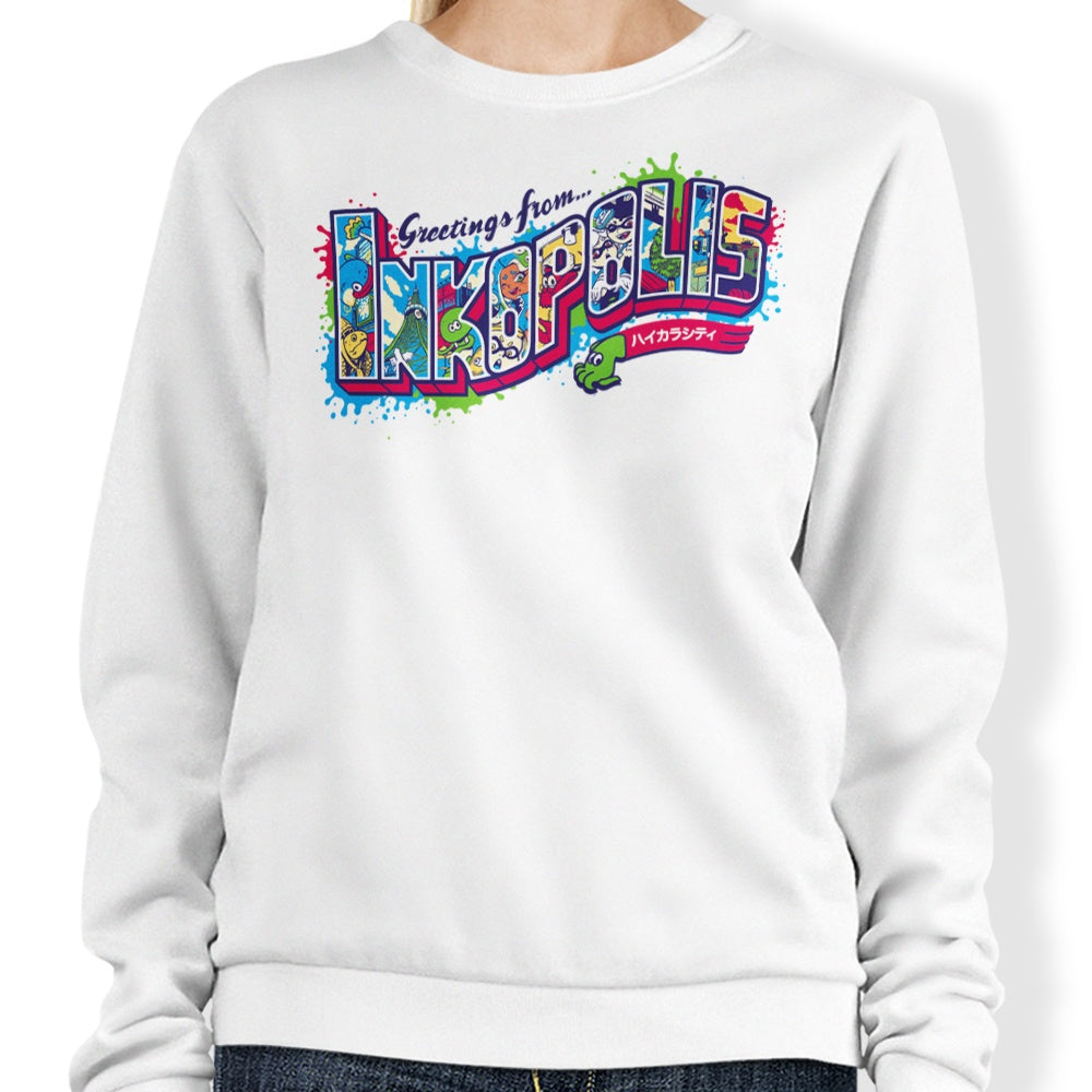 Greetings From Inkopolis - Adult & Kids T-Shirts, Sweatshirts & Hoodies apparel design preview 1