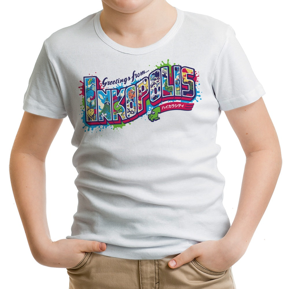 Greetings From Inkopolis Youth Apparel - Adult & Kids T-Shirts, Sweatshirts & Hoodies apparel design preview 1