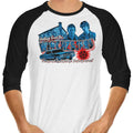 Greetings from Lawrence 3/4 Sleeve Raglan - Adult & Kids T-Shirts, Sweatshirts & Hoodies apparel design preview 1