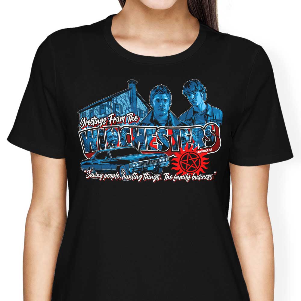 Greetings from Lawrence Women's Apparel - Adult & Kids T-Shirts, Sweatshirts & Hoodies apparel design preview 1